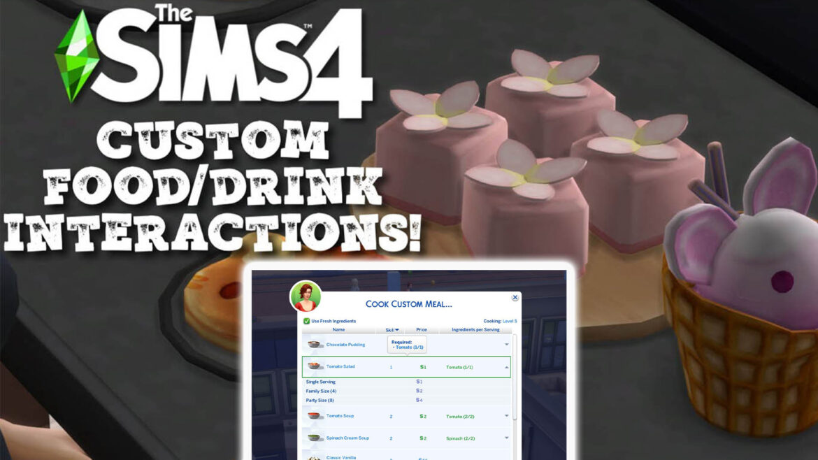 The Sims 4 Custom Food Interactions
