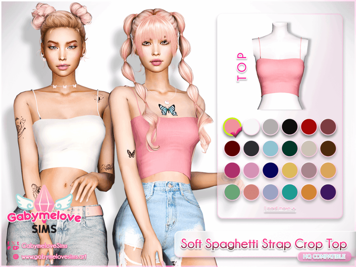 Soft Spaghetti Strap Crop Top